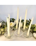 Bougeoirs plats x 6