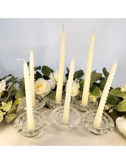 Bougeoirs plats x 6