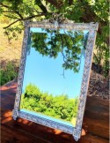 Miroir vintage en étain