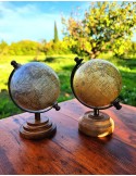 Lot de 2 petits globes terrestres