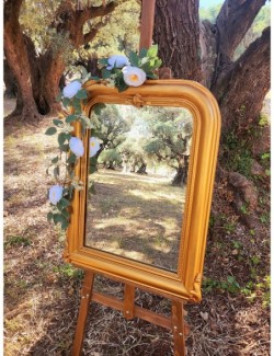 Grand miroir doré