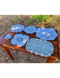 Lot de 6 napperons vintage