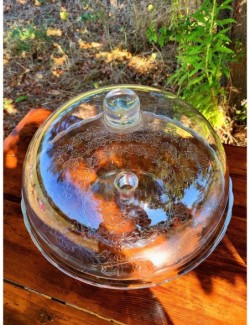 Cloche à gateau en verre