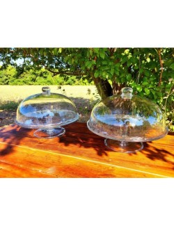 Cloche à gateau en verre