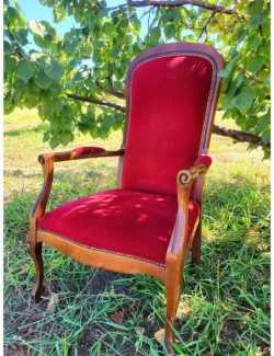 Fauteuil voltaire rouge